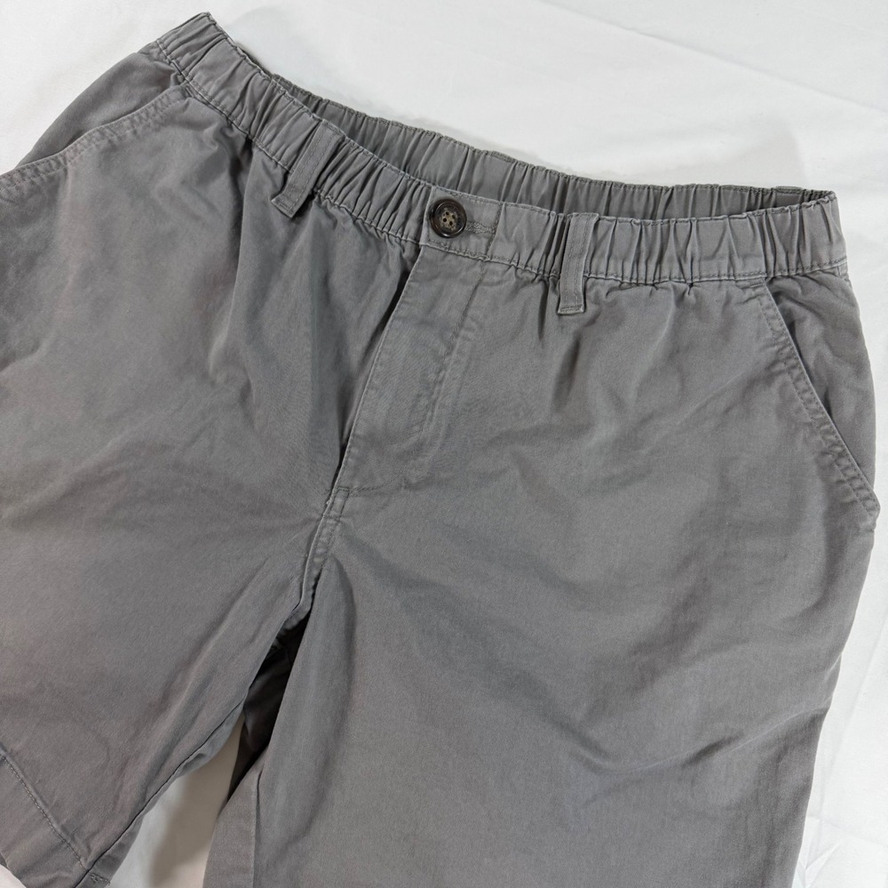 Chubbies Chino Shorts Mens Large Gray Stretch Elastic Waist 7 Inch Inseam